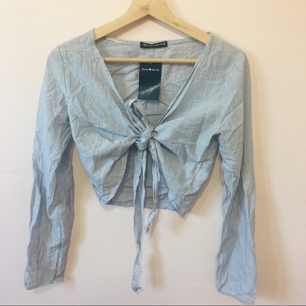 Brandy Melville blue stripe coco top